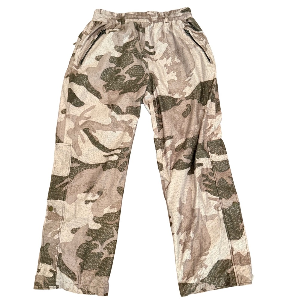 Cabelas GORE-TEX Camo Hunting Rain Pants Size L Reg Mesh Lined Pull-on Outdoors